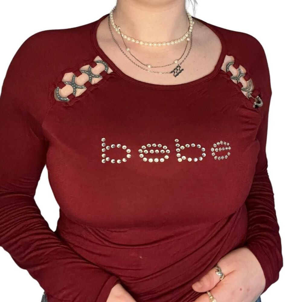 Bebe Women's Burgundy Shirt